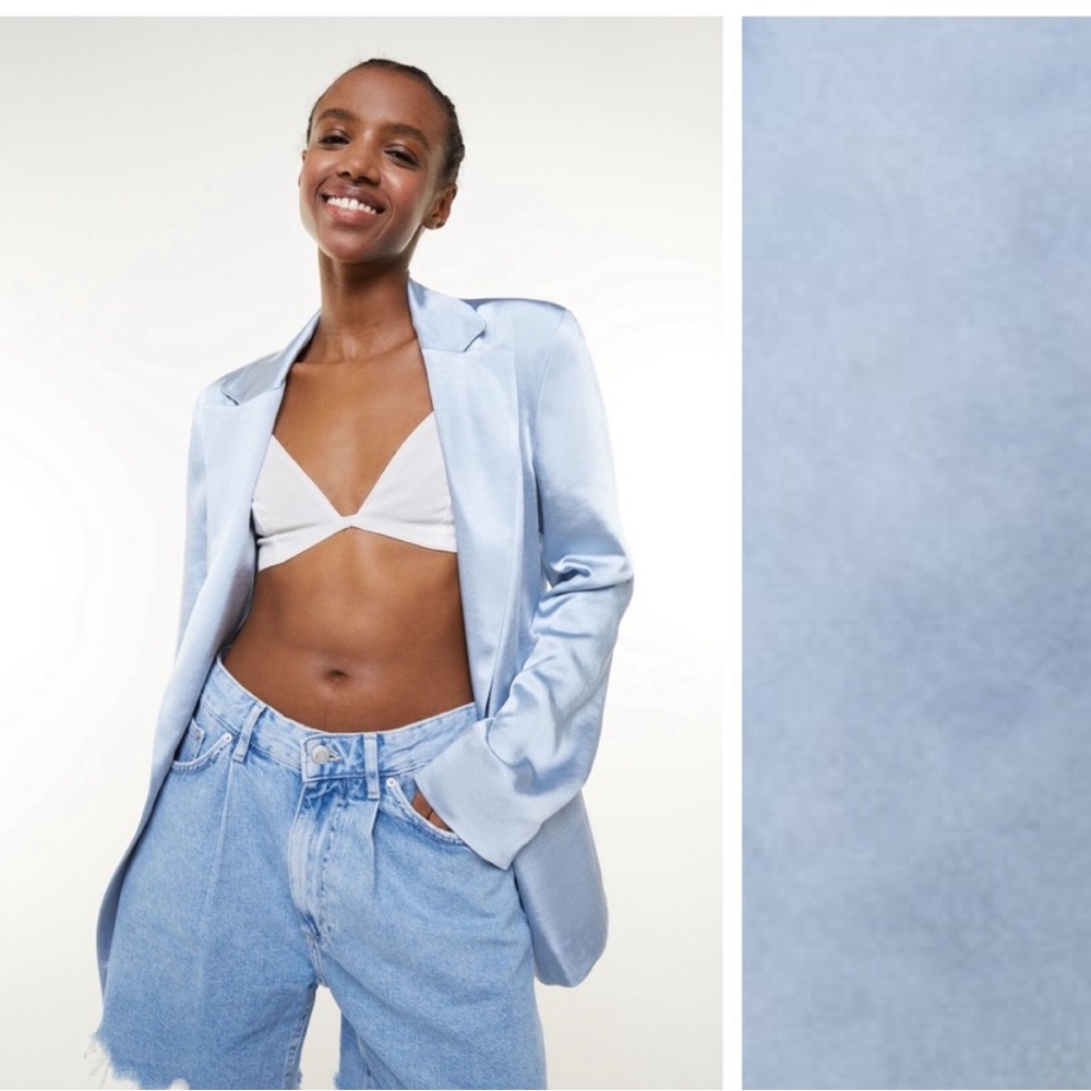 BERSHKA satin blazer NWT